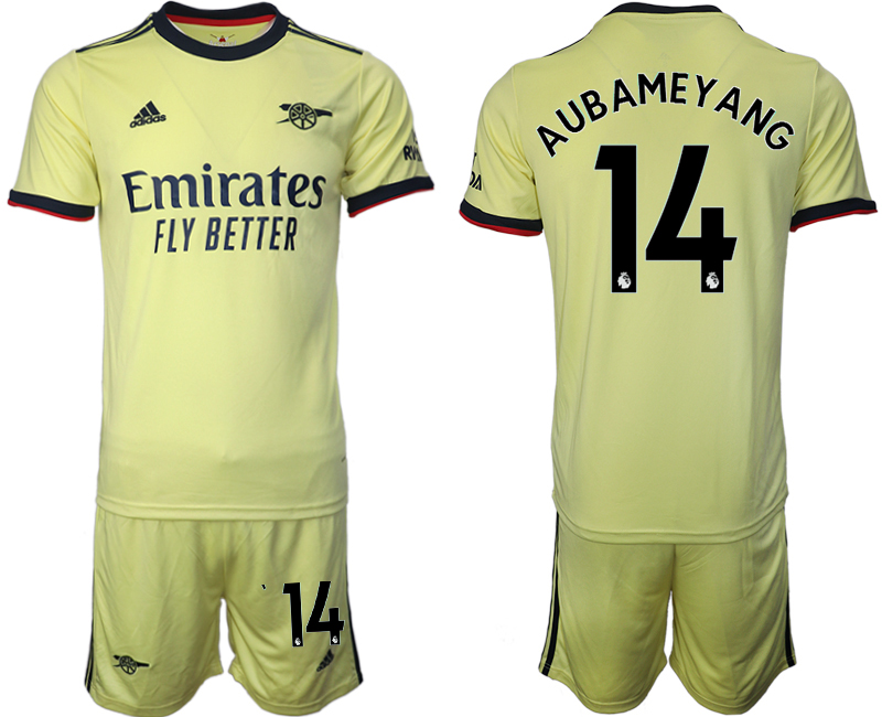 Men 2021-2022 Club Arsenal away yellow #14 Soccer Jerseys
